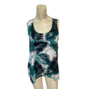 White House Black Market Green Black Sleeveless Top  Small
